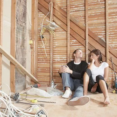 couple waiting for kitchen remodel to finish