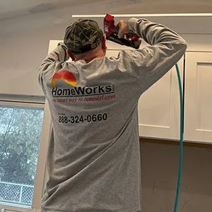 Home Works remodeling a kitchen