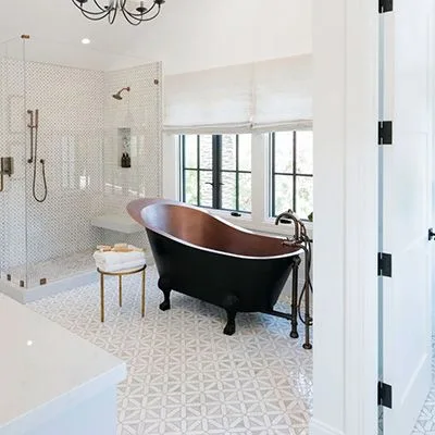 clawfoot tub in bathroom remodel