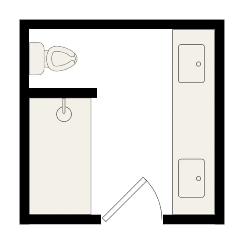 8x8 bathroom layout 3