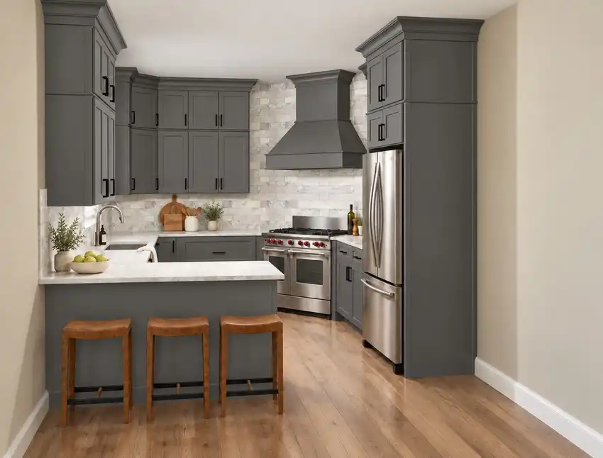 Classic Kitchen + Five Finish Options kitchen, 3D design 4